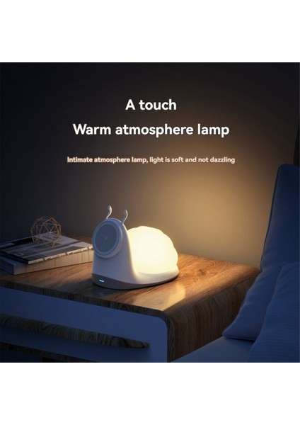 15W Yaratıcı Kablosuz Manyetik Şarj Cihazı Masa Üstü Telefon Tutucu 15W Hızlı Şarjlı Salyangoz Gece Lambası (Yurt Dışından) modelleri