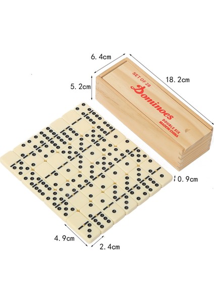 Yetişkinler Için 28 Parça Domino Seti Klasik Masa Oyunları Ahşap Kasalı Çift 6 Domino Oyun Seti 2-4 Oyuncu (Yurt Dışından) modelleri
