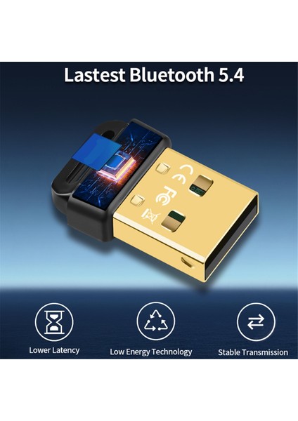 5.4 Bluetooth Adaptörü Sürücüsüz Edr/ble Düşük Gecikmeli Bilgisayar Harici USB Mini Bluetooth (Yurt Dışından) fırsatları