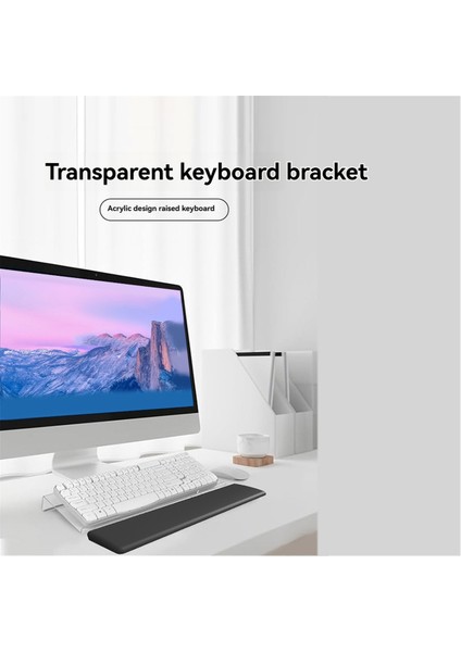 Akrilik Klavye Standı, Gelişmiş Yazma Deneyimi Için Şeffaf Ergonomik Eğimli Yükseltici - Masaüstü Dizüstü Bilgisayar Klavye Ayak Kaldırıcı A (Yurt Dışından) fiyatları