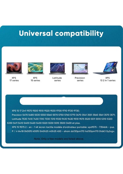 Dell Xps 15 Precision 5530 3550 3551 Latitude 7410 9410 9510 9575 Dizüstü Bilgisayar Şarj Cihazı Için 130W USB C Type C Güç Adaptörü (Abd) (Yurt Dışından) modelleri