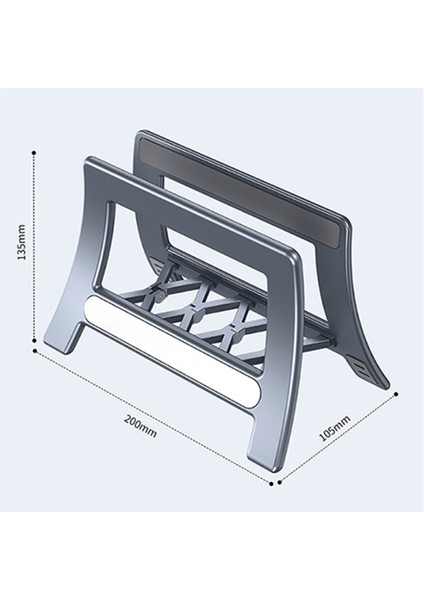 Dikey Dizüstü Bilgisayar Standı Evrensel Masaüstü Standı Dizüstü Bilgisayar Yuvası Katlanabilir Tablet Destek Tutucu Gri (Yurt Dışından) fiyatları