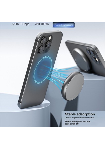 Manyetik 2230 M.2 Nvme SSD Muhafazası Usb3.2 10 Gbps Sabit Disk Kutusu Usb-C Harici Kasa Pd 100 W Hızlı Şarj Cihazı (Yurt Dışından) fırsatları