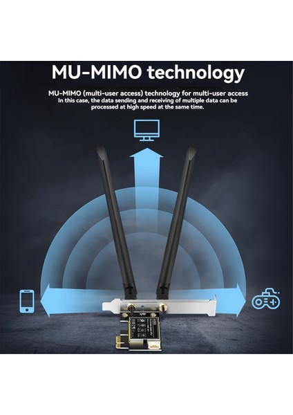 Wifi 6e Adaptörü 5400MBPS Bt5.2 Pcı-E Kablosuz Ağ Kartı AX5400 Wifi 6e Pcı-E 2.4g/5g/6ghz Wifi Kartı WIN10 WIN11 Için (Yurt Dışından)