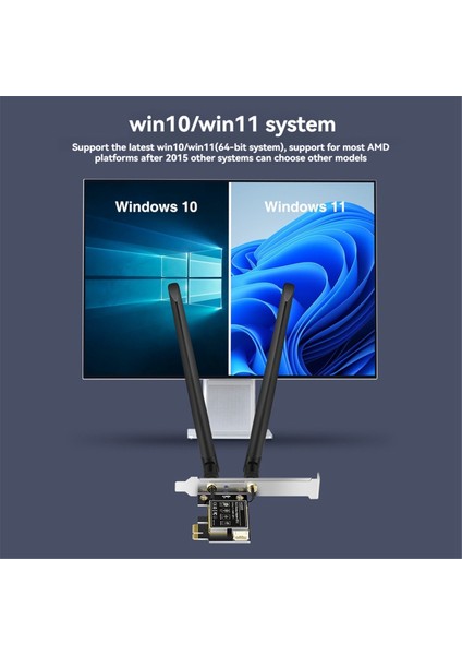 Wifi 6e Adaptörü 5400MBPS Bt5.2 Pcı-E Kablosuz Ağ Kartı AX5400 Wifi 6e Pcı-E 2.4g/5g/6ghz Wifi Kartı WIN10 WIN11 Için (Yurt Dışından) fiyatları