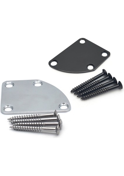 Elektrik Gitar Sap Plakası Kavisli Kesitli Yarı Yuvarlak Asimetri Sap Bağlantısı Arka Montaj Plakası Vidalı 4 Delik B (Yurt Dışından) modelleri