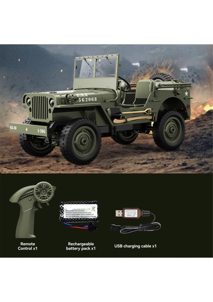 1/10 Rc Araba 2.4g Rc Araba 1941 4WD Rtr Paletli Tırmanma Ölçekli Kamyon Offroad Araç Yetişkin Oyuncakları Çocuklar Için Hediye Yeşil (Yurt Dışından) fırsatları