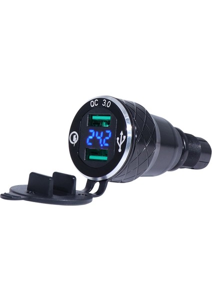 Bmw F800GS F650GS F750GS R1200GS R1250GS Siyah Ab Fişi Için Versys Motosiklet Çift USB Şarj Cihazı Dın Hella Soketi (Yurt Dışından)