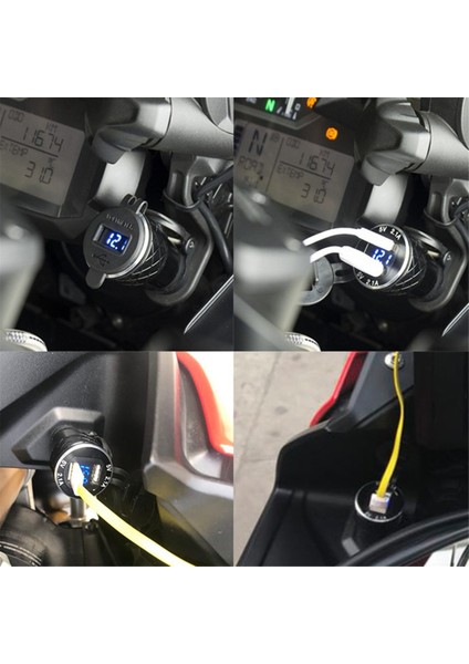 Bmw F800GS F650GS F750GS R1200GS R1250GS Siyah Ab Fişi Için Versys Motosiklet Çift USB Şarj Cihazı Dın Hella Soketi (Yurt Dışından) fiyatları