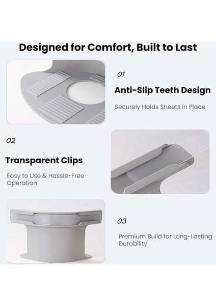 Parça Çarşaf Tutucu Açık Köşe Çarşaf Tutucu Kilit Şeritli Yorgan Kılıfı Sabit Kaymaz Klipsli Gri (Yurt Dışından)