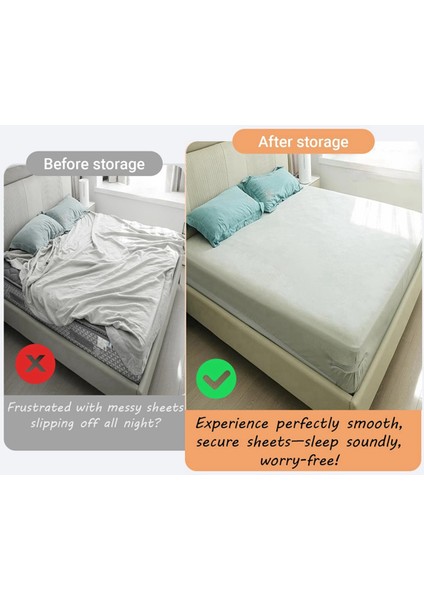 Parça Çarşaf Tutucu Açık Köşe Çarşaf Tutucu Kilit Şeritli Yorgan Kılıfı Sabit Kaymaz Klipsli Gri (Yurt Dışından) fırsatları