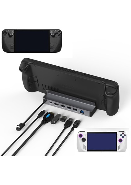 Steam Deck 4K 60Hz RJ45 PD100W Dock Için 6'sı 1 Arada USB C Hub Yerleştirme Istasyonu Nintendo Switch Asus Rog Ally MacBook (Yurt Dışından) fiyatları