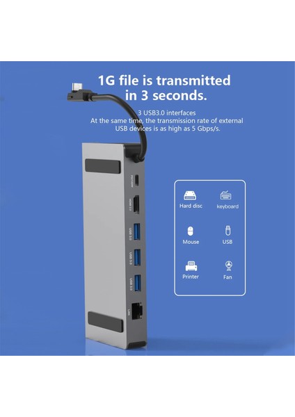 Steam Deck 4K 60Hz RJ45 PD100W Dock Için 6'sı 1 Arada USB C Hub Yerleştirme Istasyonu Nintendo Switch Asus Rog Ally MacBook (Yurt Dışından) modelleri