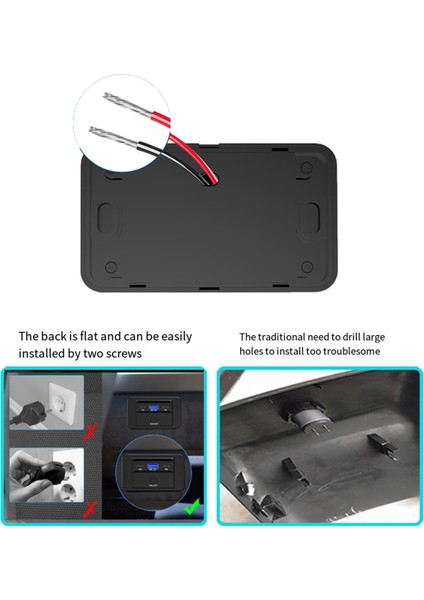 Yeni 12-24V Pd Tip-C USB Bağlantı Noktaları Qc3.0 ve Pd3.0 Anahtarlı Hızlı Şarjlı USB Güç Paneli Araba Kamyon Karavan Mavi (Yurt Dışından) fırsatları