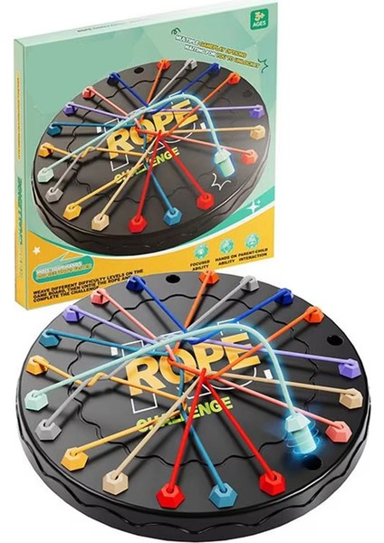 Düğümlü Halat Çözme Oyunu Bükülmüş Halat Bulmaca Oyunu Zeka Için Etkileşimli Beyin Bulmacası Ince Motor Becerileri Oyuncağı (Yurt Dışından) modelleri