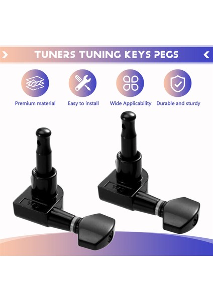 6 Sıralı Gitar 2 Pin Akort Aletleri Akort Anahtarları Çift Pin Akort Makinesi Kafaları Strat/tele/ıbanez/gitarlar Için (Yurt Dışından) fırsatları