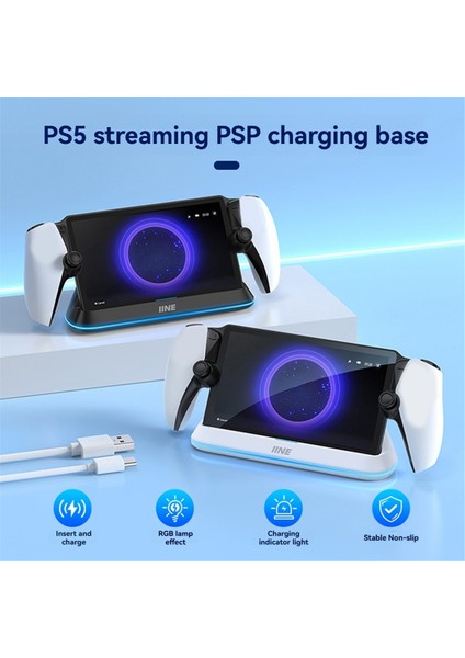 Ps5 Portal Için Iıne Şarj Istasyonu - Type-C Temas, Üçlü Güvenlik Koruması, Verimli Şarj Istasyonu Beyaz (Yurt Dışından) indirimleri