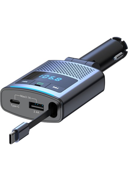 BC99 Araç Bluetooth Fm Vericisi Cep Telefonu Dizüstü Bilgisayar Araç Şarj Cihazı Geri Çekilebilir Kablo ile Süper Hızlı Şarj (Yurt Dışından) modelleri