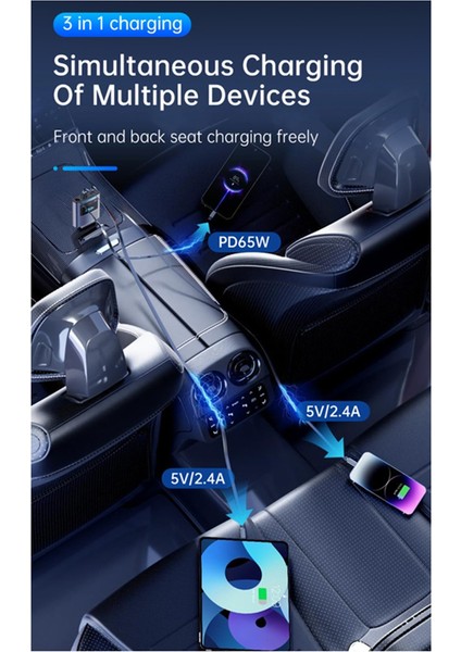 BC99 Araç Bluetooth Fm Vericisi Cep Telefonu Dizüstü Bilgisayar Araç Şarj Cihazı Geri Çekilebilir Kablo ile Süper Hızlı Şarj (Yurt Dışından) indirimleri