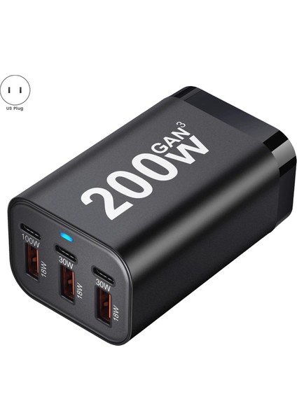 Yeni Stil 200W Gan Masaüstü 3C3A Şarj Cihazı Sınır Ötesi Özel Gan Cep Telefonu Şarj Cihazı Gan Şarj Cihazı Abd Fişi (Yurt Dışından) fiyatları