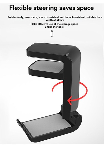 Oyun Kumandası Aksesuarları Için 360° Dönebilen Kulaklık Standı Masaüstü Kulaklık Tutucu Duvar Montajlı Masa Askı Kancası B (Yurt Dışından) fiyatları