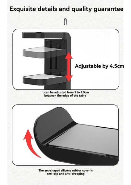 Oyun Kumandası Aksesuarları Için 360° Dönebilen Kulaklık Standı Masaüstü Kulaklık Tutucu Duvar Montajlı Masa Askı Kancası B (Yurt Dışından) modelleri