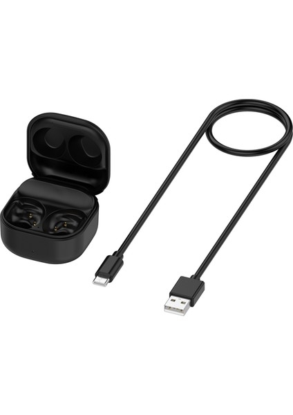 Samsung Galaxy Buds Fe Için Taşınabilir Kulaklık Şarj Kutusu Yedek Şarj Kutusu Bluetooth Kulaklık Şarj Kutusu Siyah (Yurt Dışından)