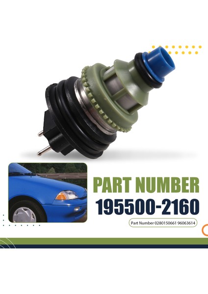 Chevrolet Geo Metro Suzuki Swift Için Yeni Yüksek Kaliteli Yakıt Enjektör Memesi 195500-2160 0280150661 96063614 (Yurt Dışından) indirimleri