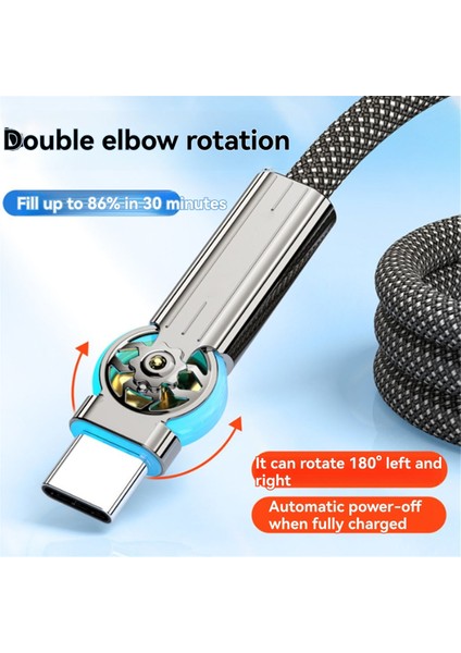 Hızlı Şarj USB Tip C Veri Kablosu 180 Derece Dönebilen Dirsek Oyun Veri Kablosu Cep Telefonu Şarj Veri Kablosu 1,5 M (Yurt Dışından) fiyatları