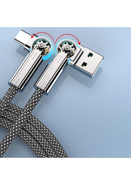 Hızlı Şarj USB Tip C Veri Kablosu 180 Derece Dönebilen Dirsek Oyun Veri Kablosu Cep Telefonu Şarj Veri Kablosu 1,5 M (Yurt Dışından) modelleri