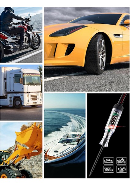 Test Işığı Otomotiv 5-90V Dijital LED Devre Test Cihazı, Voltaj Göstergeli, Otomatik Çift Yönlü Voltaj Test Cihazı (Yurt Dışından) indirimleri