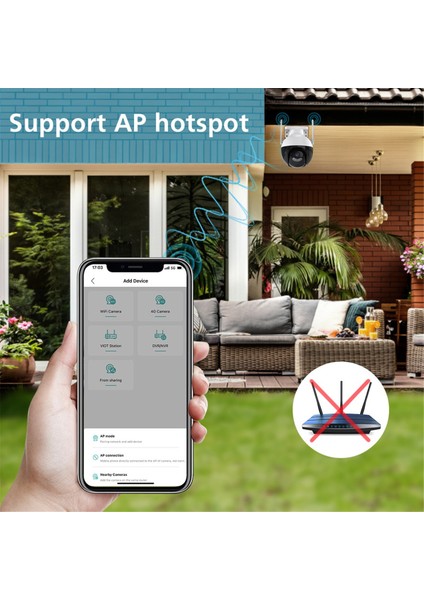 4K 4mp Ptz Otomatik Izleme Ip Icsee Wifi Kamera Renkli Ev Güvenlik Ses Dış Mekan Video Gözetimi Ab Fişi (Yurt Dışından)
