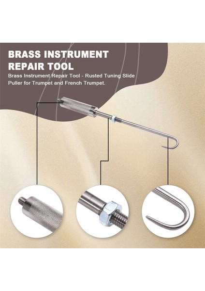 Trompet Tamir Aleti Pirinç Enstrüman Tamir Aleti Akort Kaydırıcı Çıkarıcı Parlatma Braketi Çıkarıcı Flüt Saksafon Için (Yurt Dışından) fırsatları