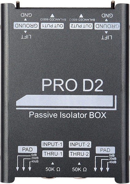 Yeni Pro D2 Çift Kanallı 6.5 Xlr Mikser Ses Izolatörü Akım Ses Gürültü Mikrofon Ortak Toprak Filtresi 20Hz - 20KHZ (Yurt Dışından) fırsatları
