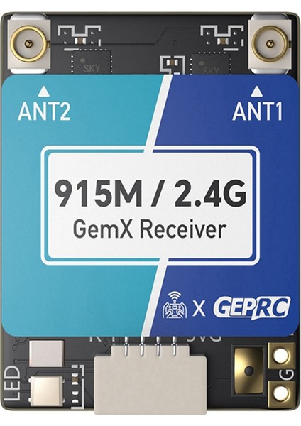 Geprc Elrs 915M/2.4G Gemx Alıcısı Gemini Çift Frekanslı Alıcı Fpv Traverser Drone Aksesuarları (Yurt Dışından)