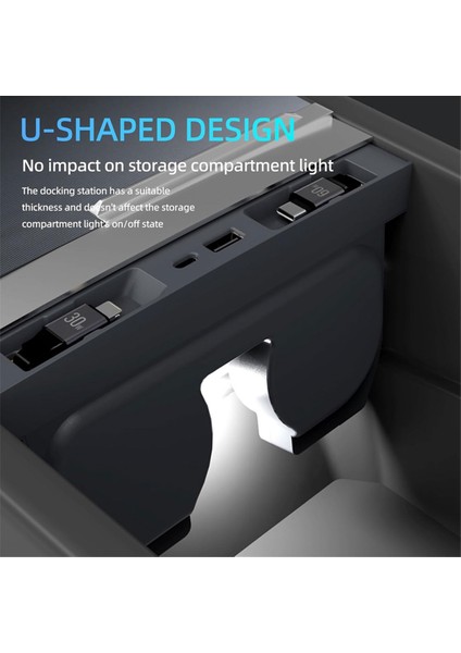 Tesla Model Y 2025 Juniper Model 3 Highland Orta Konsol Hızlı Şarj Cihazı Iç Aksesuarları Için USB Hub (Yurt Dışından) indirimleri