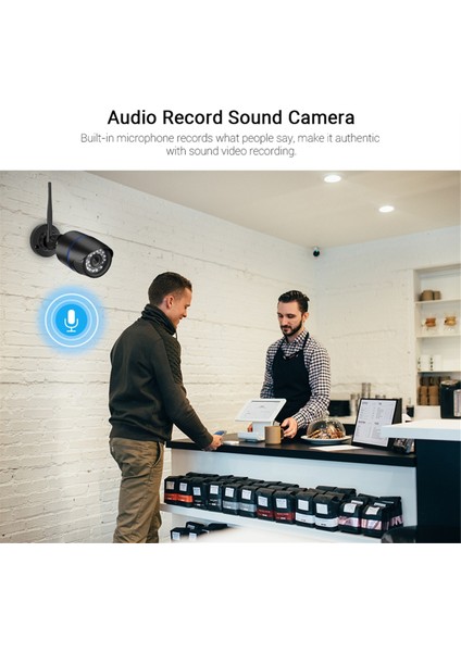 5mp Wıfı Kameralar Hd 1080P Su Geçirmez Açık Ip Çerçevesi Ics Eu Fişi Ses Kaydının Parmakla Görüntülenmesi (Yurt Dışından) fiyatları