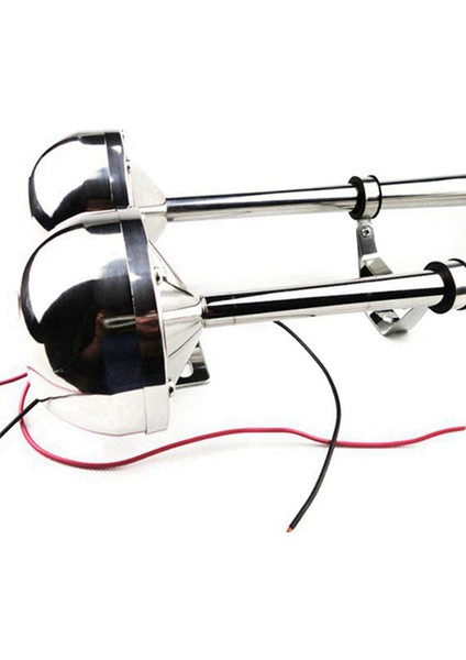 Deniz Çift Korna Kornası Deniz Paslanmaz Çelik Elektrikli Korna 18-1/2 Inç 12V Çift/çift Borulu Korna Flüt Korna Afı Gümüş (Yurt Dışından) indirimleri