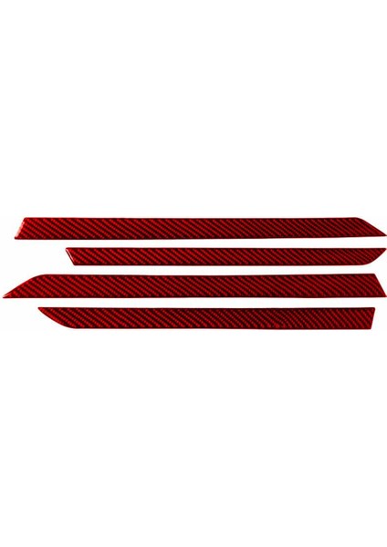 Honda Civic 10. Nesil 2016, 2017, 2018 ve 2019 Için Abs Kırmızı Karbon Fiber Iç Kapı Dekoratif Şerit Süsleme Çıkartması (Yurt Dışından)