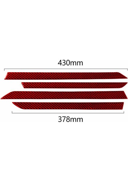 Honda Civic 10. Nesil 2016, 2017, 2018 ve 2019 Için Abs Kırmızı Karbon Fiber Iç Kapı Dekoratif Şerit Süsleme Çıkartması (Yurt Dışından) modelleri