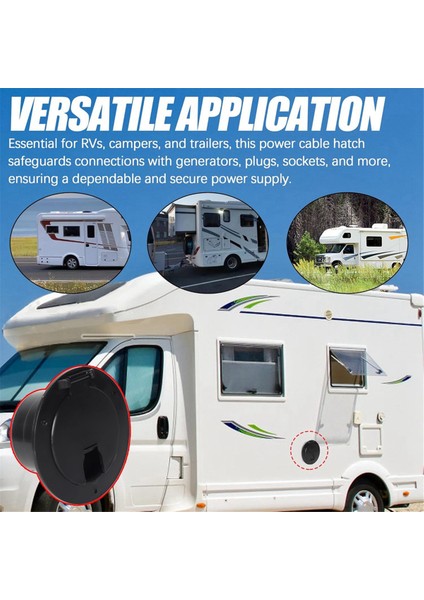 2'li Paket, Siyah Karavan Ambar Kapağı, Karavan Römorku Için Yuvarlak Elektrik Kablosu Kapağı, Vidalı Karavan Güç Kablosu Kapağı (Yurt Dışından) fırsatları