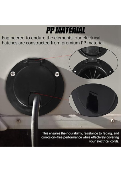 2'li Paket, Siyah Karavan Ambar Kapağı, Karavan Römorku Için Yuvarlak Elektrik Kablosu Kapağı, Vidalı Karavan Güç Kablosu Kapağı (Yurt Dışından) indirimleri