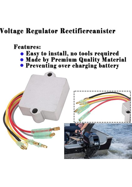 12V Mercury Mariner Dıştan Takma Motor Için Voltaj Regülatörü Doğrultucu 6 Kablolu 883072 883072T 815279T 815279-3 (Yurt Dışından) fırsatları