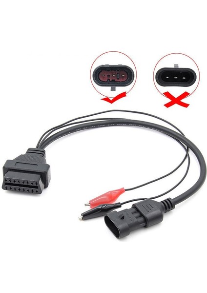 Alfa Lancia Fiat 3 Pin'den 16 Pin'e Obdıı Obd2 Konnektör Adaptörü Araç Kablosu Obd Fiat 3 Pin Teşhis Kablosu (Yurt Dışından) modelleri