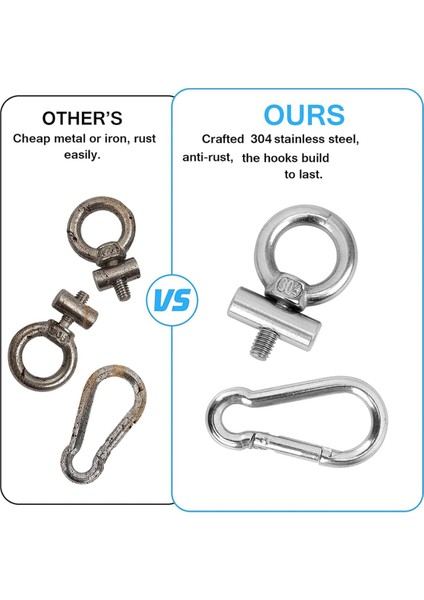 10 Adet Tente Rayı Durdurucu 6mm, 10 Karabina, 304 Paslanmaz Çelik Karavan Tente Kancaları, Işıklar, Kamp Tenteleri Için (Yurt Dışından) modelleri