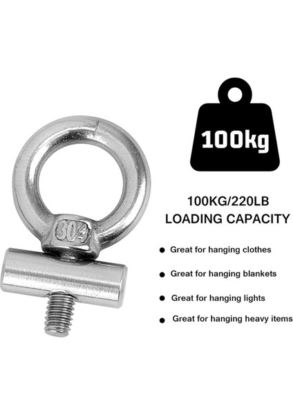 10 Adet Tente Rayı Durdurucu 6mm, 10 Karabina, 304 Paslanmaz Çelik Karavan Tente Kancaları, Işıklar, Kamp Tenteleri Için (Yurt Dışından) indirimleri