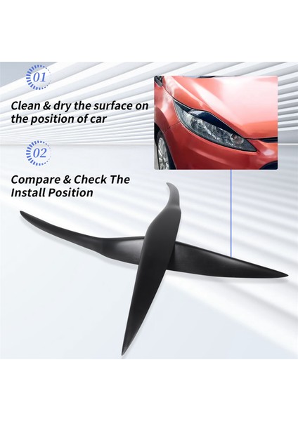 Ford Fiesta Mk7 2009-2012 Için Araba Ön Far Kapağı Çıkartması Far Kaş Göz Kapağı Kapakları (Yurt Dışından) indirimleri