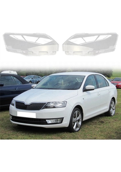 Skoda Rapid 2013-2016 Için Araba Ön Far Camı Far Şeffaf Abajur Lamba Kabuğu Otomatik Lens Kapağı Tasarımı (Yurt Dışından) fiyatları