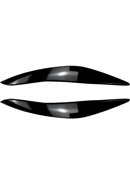 Bmw 5 Serisi F10 F11 2011-2014 Başları Için Parlak Siyah Ön Far Kapağı Süsleme Şeridi Kaş Kapağı Trim Çıkartması (Yurt Dışından)