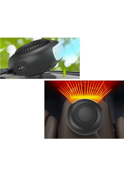 12V 120W Taşınabilir Oto Isıtıcı Buz Çözücü Elektrikli Isıtıcı Ön Cam 360 Derece Dönebilen Isıtma Soğutma Fanı (Yurt Dışından) fırsatları